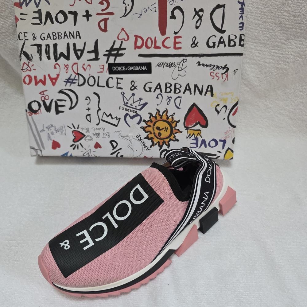 Dolce & Gabbana Kids Pink Slip-On Sneakers